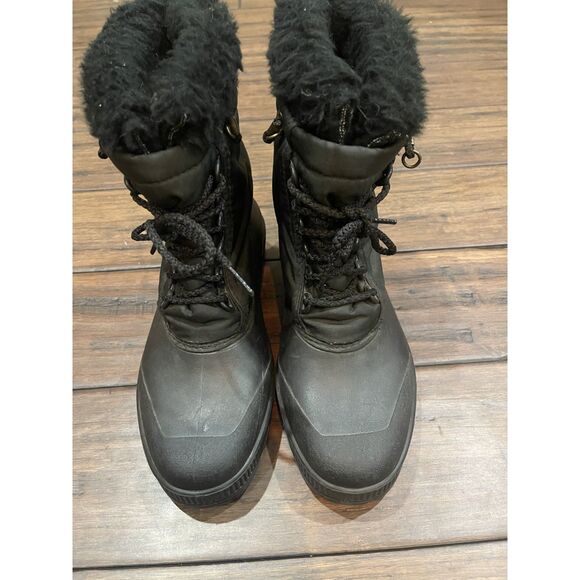 Sorel By Kaufman Canada Black Leather Snow Boots - Picture 2 of 5